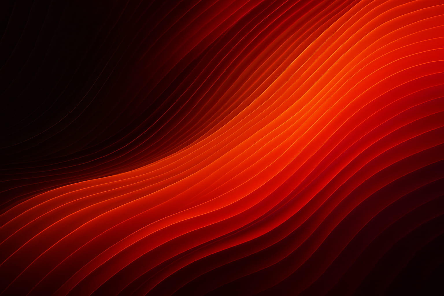 Abstract red wave design on a dark background