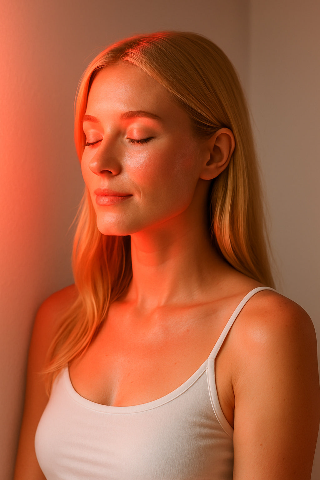 woman enjoying red light improve your skin with the benefits of red light therapy.